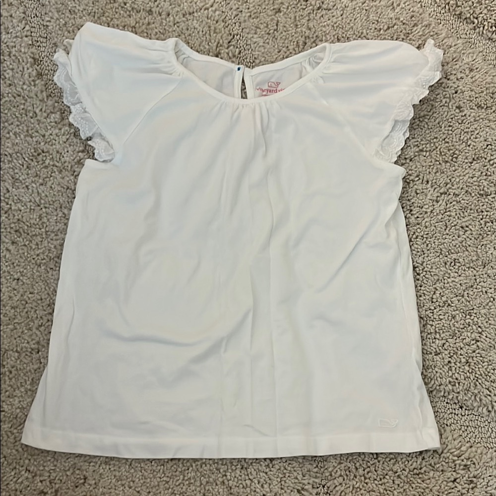 Vineyard Vines White Short Sleeve Tee Casual Cotton Blend